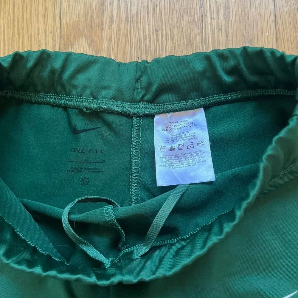 Nike green & white mini athletic shorts, Women's Small